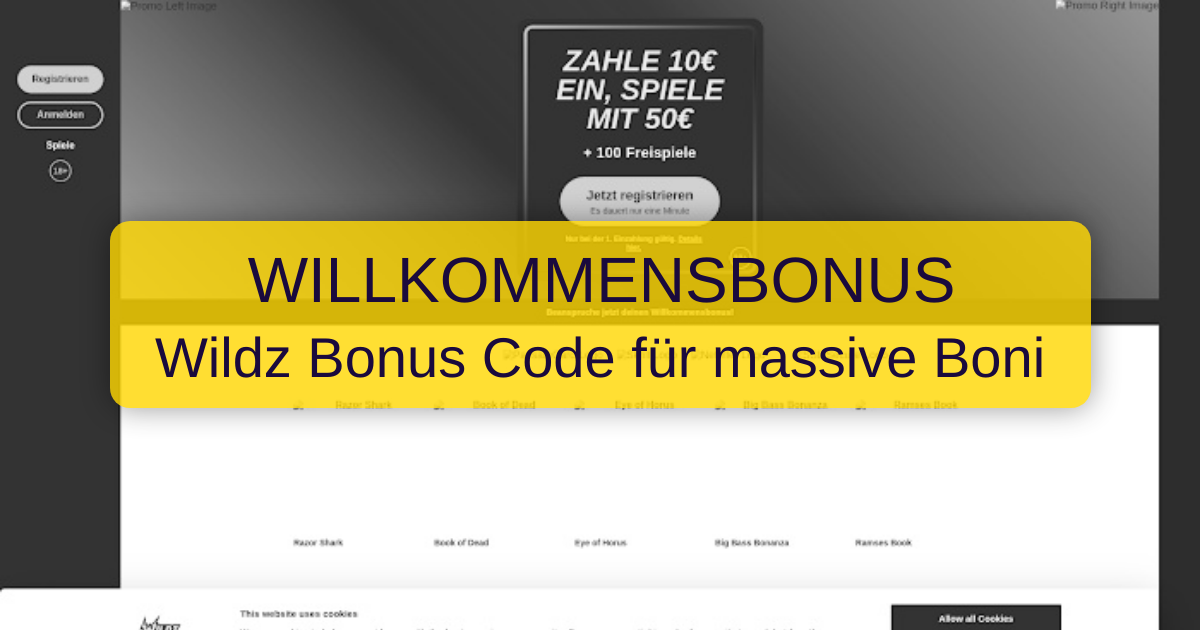 Wildz Bonus Code 2026: Der beste Bonus in Deutschland | Geprüft